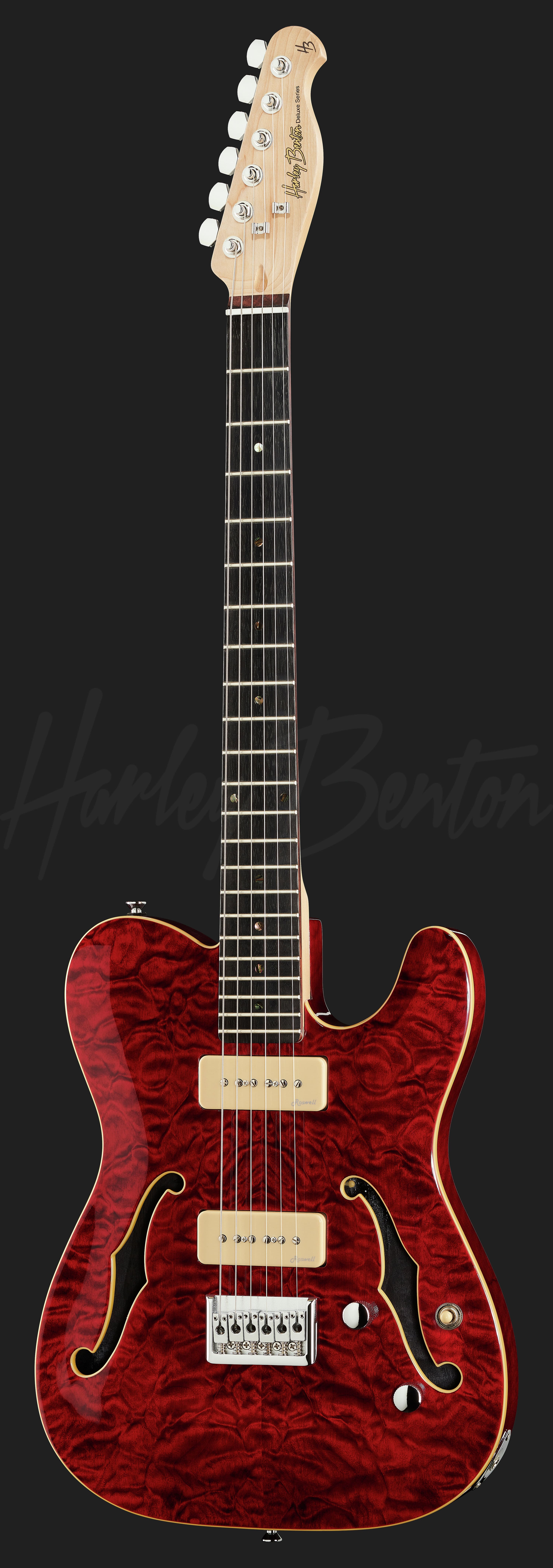 TE-90QM Trans Red - Harley Benton