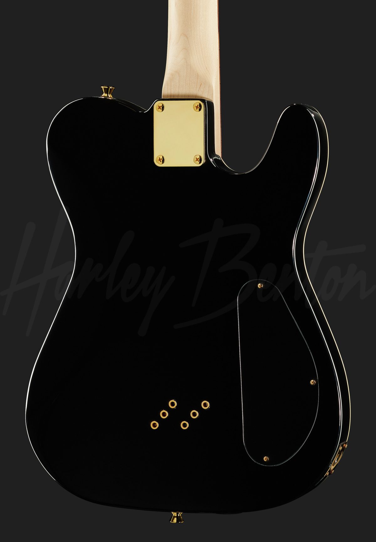 Harley Benton TE-40 TBK 2022 Deluxe Black Tele w/ Gold Hardware