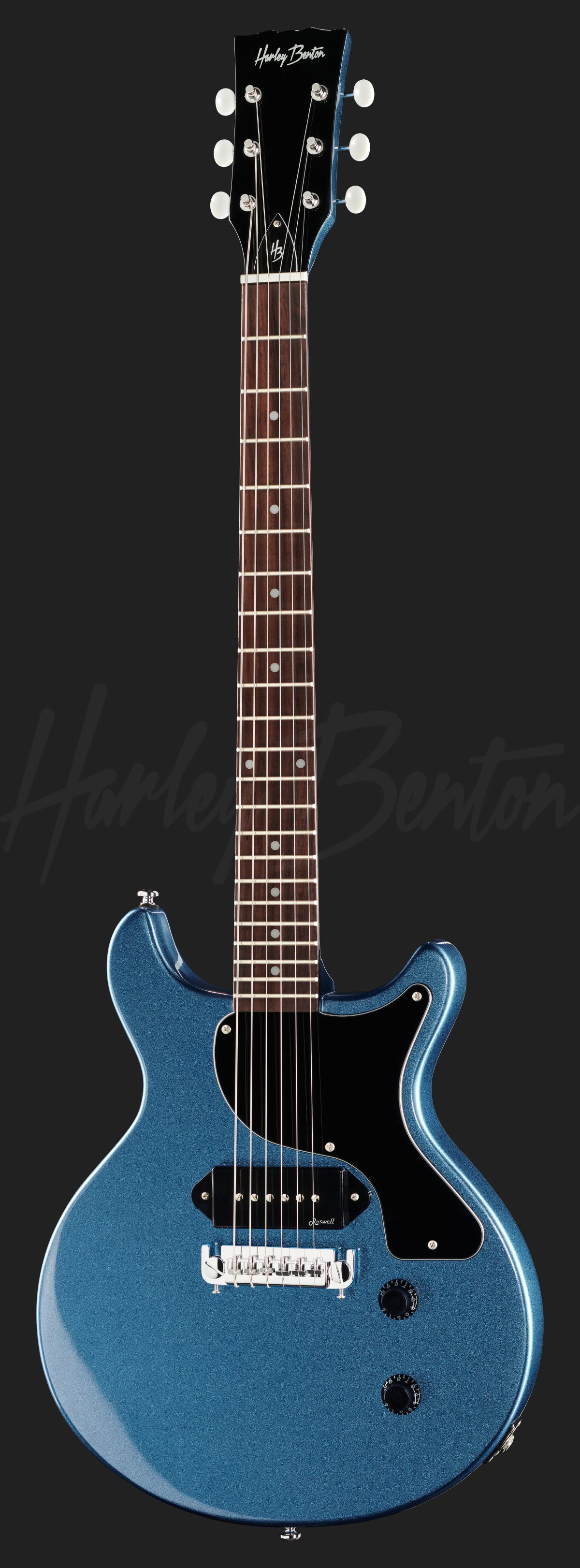 ボリュームトーンharley benton dc-junior FAT Pelham Blue - ギター