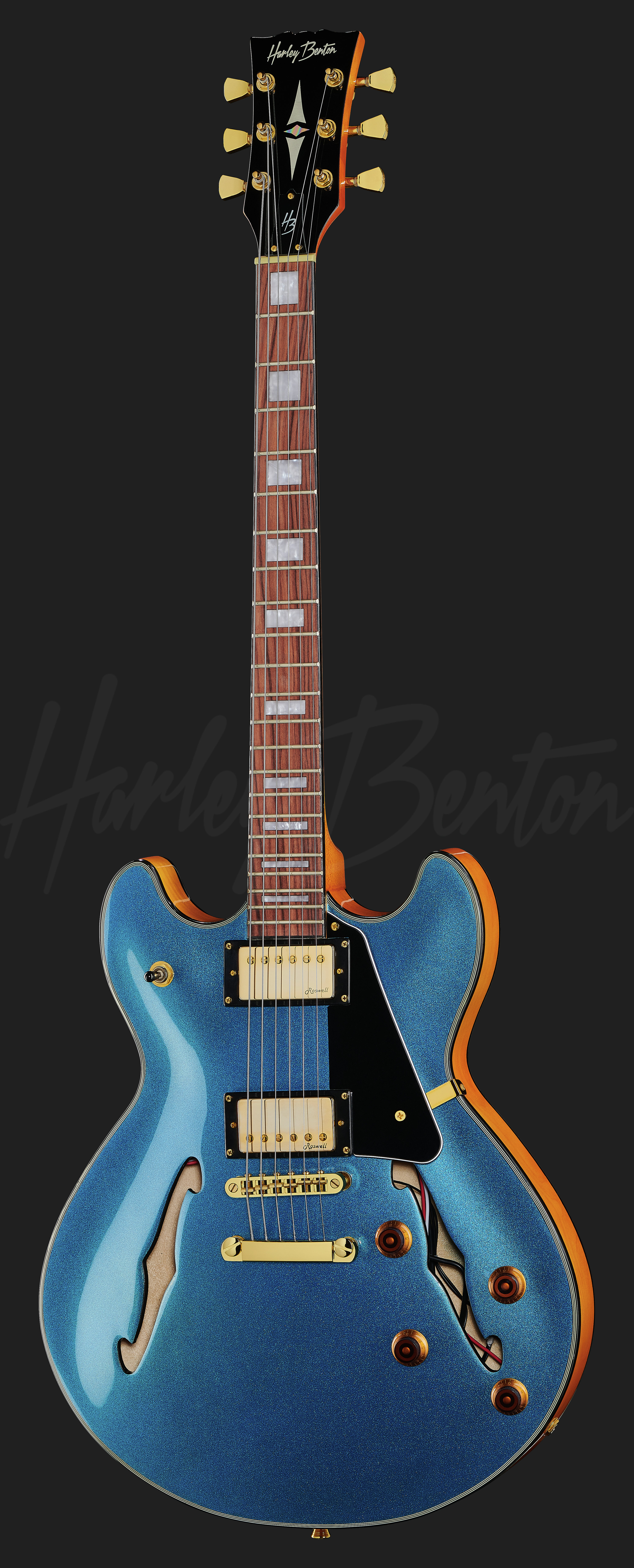 HB-35Plus Metallic Blue - Harley Benton