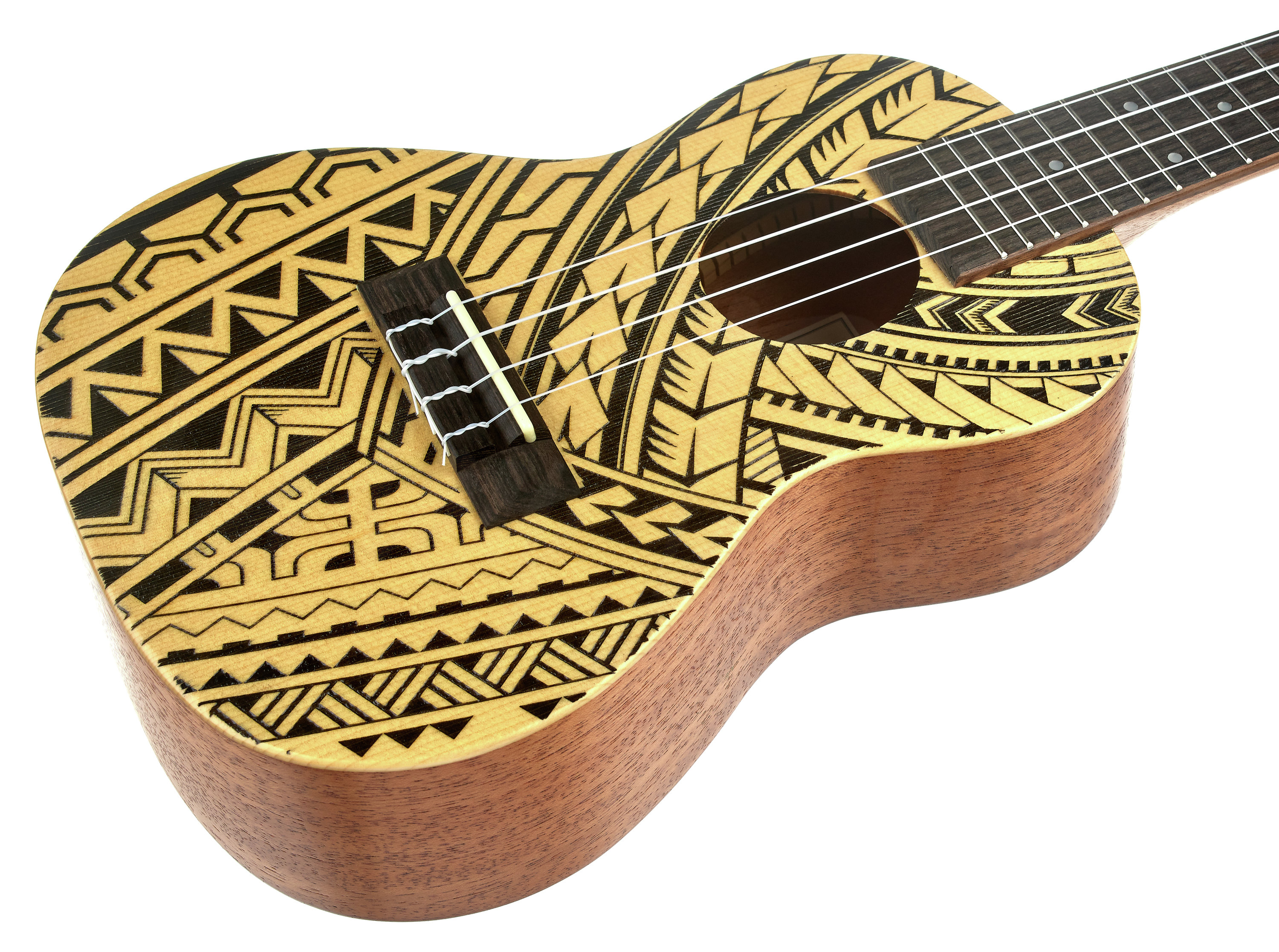 Tattoo Tribal Pattern Ukulele Hawaii Music  Poster for Sale by  CarlesWhitton