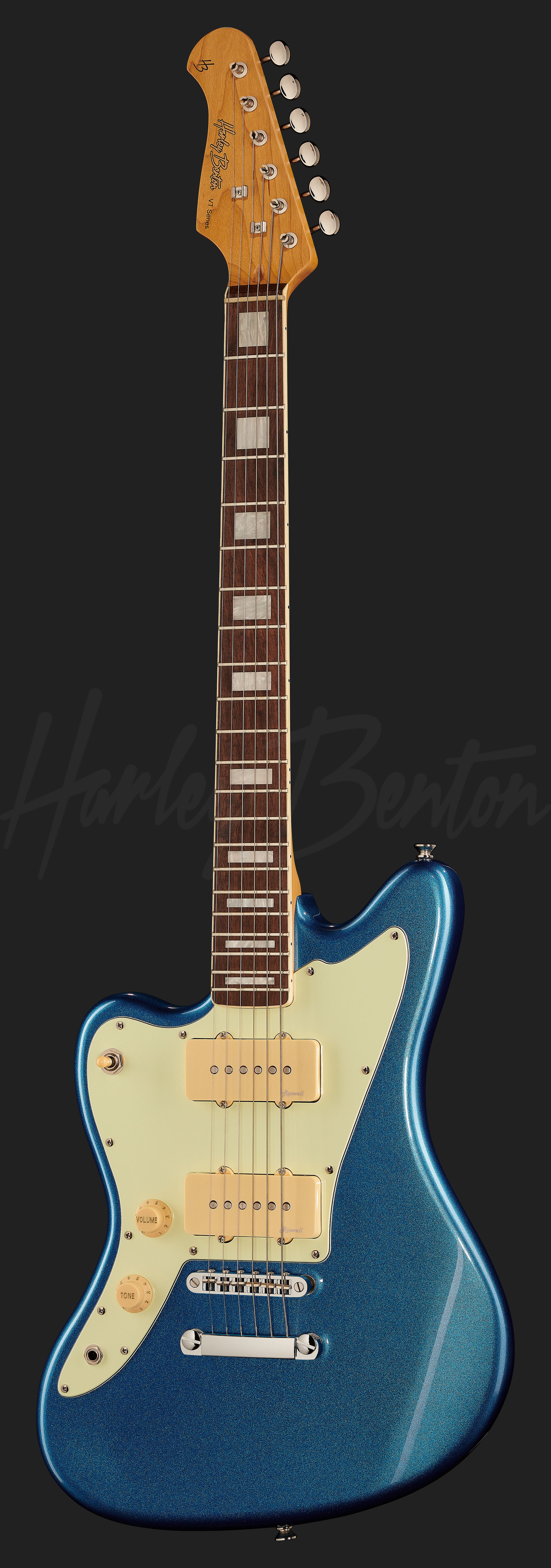 ギター FAIRFIELD JA-60LH CC Lake Placid Blue - Harley Benton