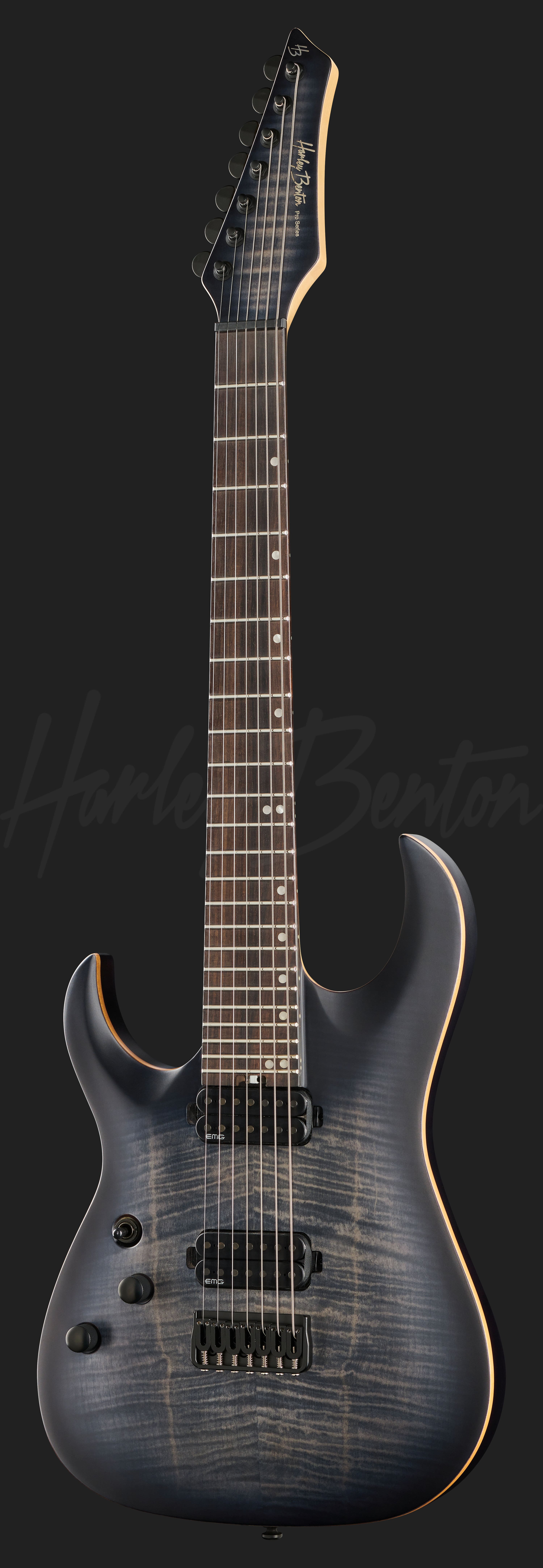 Amarok-7 LH BKNT Flame Burst - Harley Benton