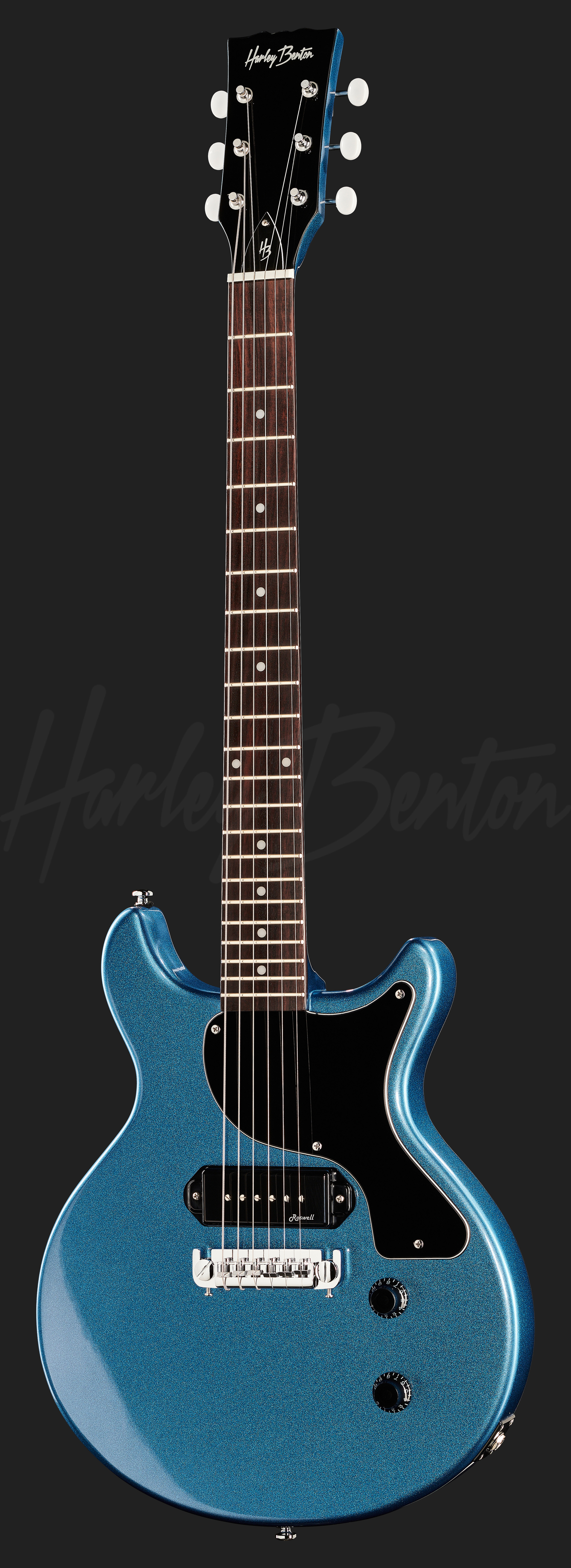 代引可】 Harley エレキギター Benton Blue Pelham DC-Junior エレキ ...