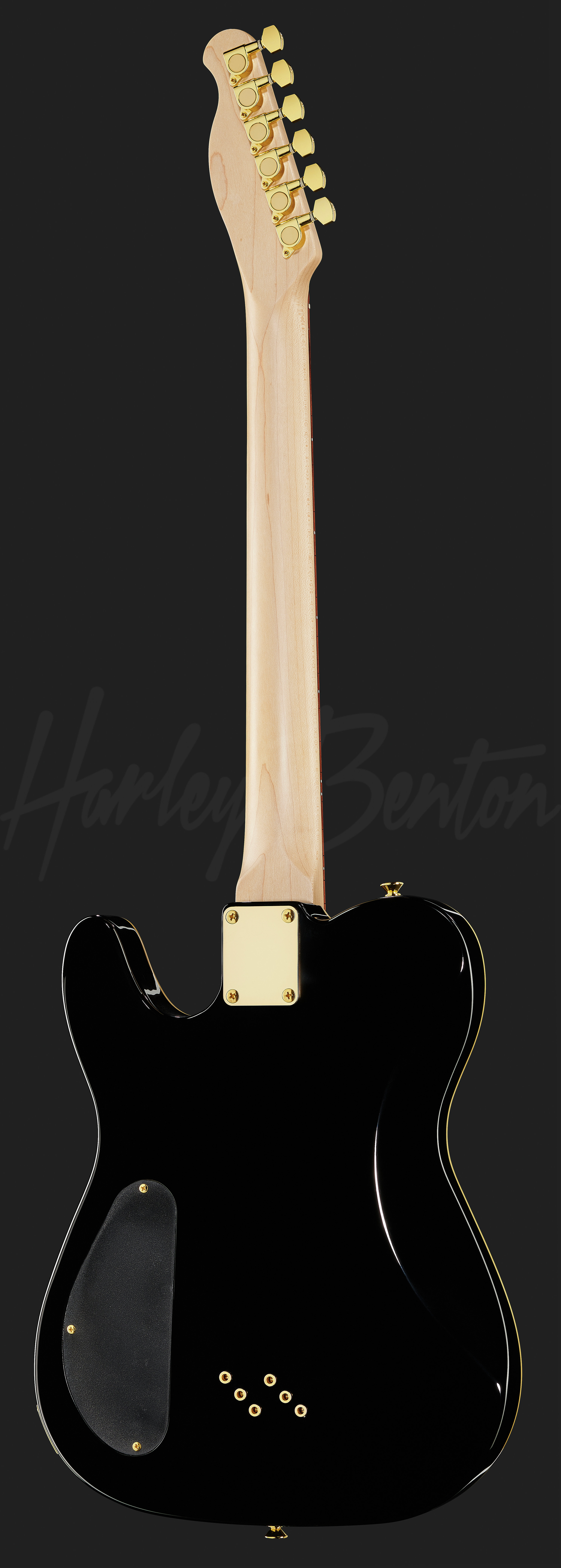 Harley Benton TE-40 TBK 2022 Deluxe Black Tele w/ Gold Hardware