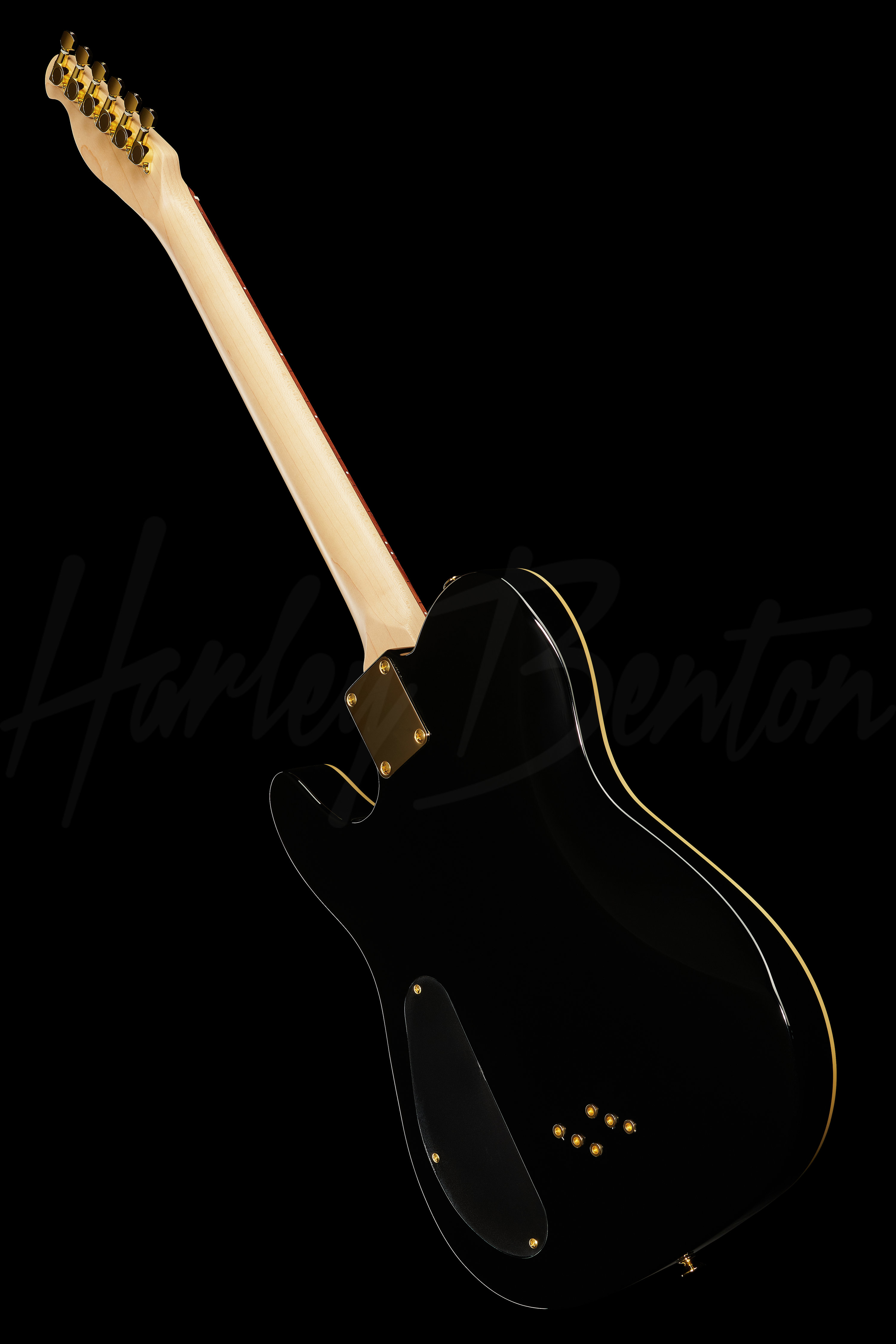 Harley Benton TE-40 TBK 2022 Deluxe Black Tele w/ Gold Hardware