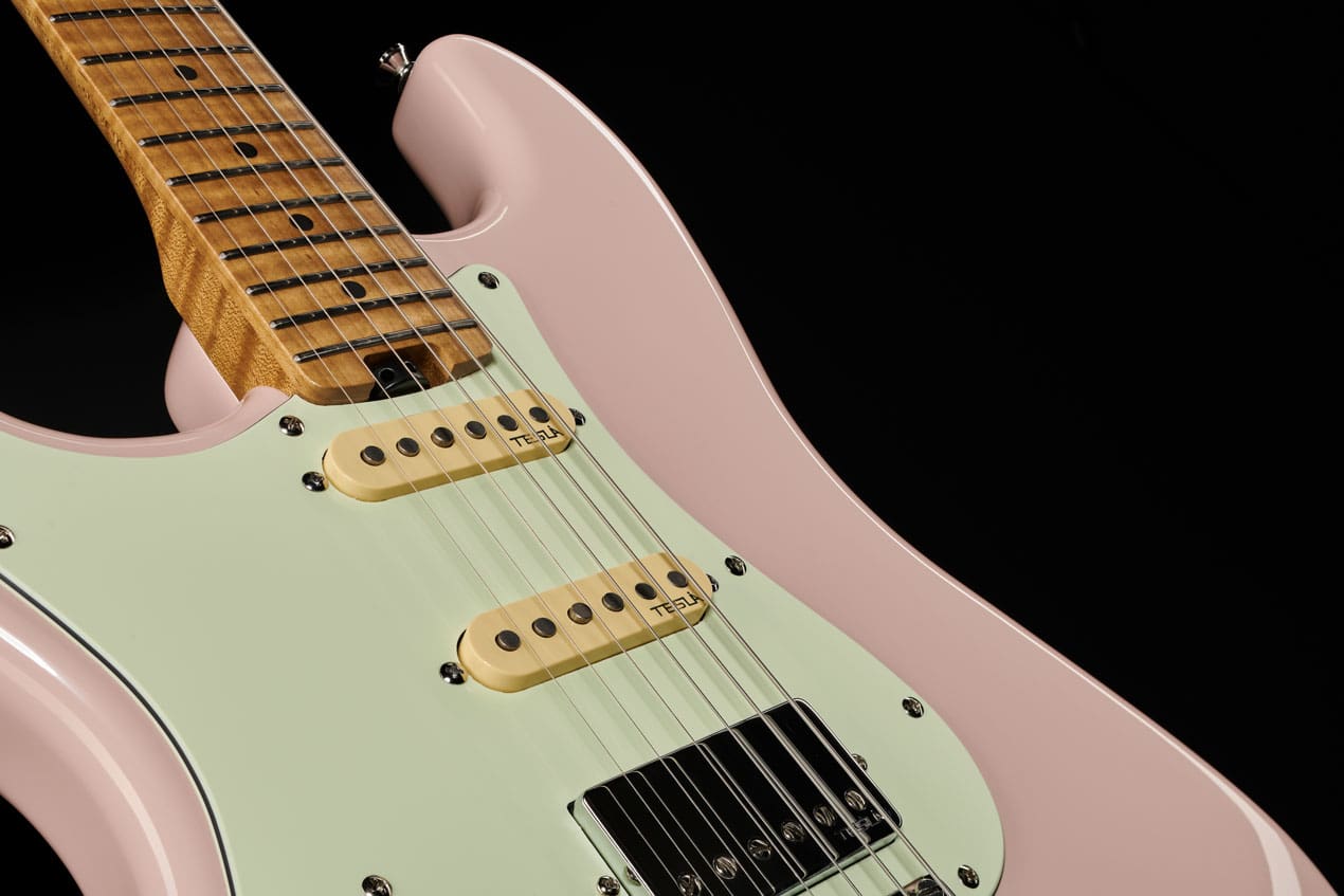 ST-Modern Plus MN HSS LH Shell Pink - Harley Benton