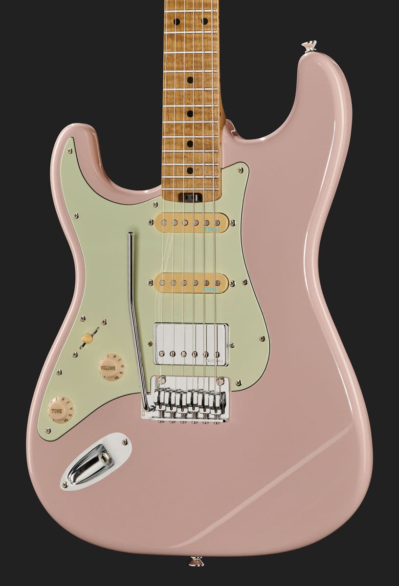 ST-Modern Plus MN HSS LH Shell Pink - Harley Benton