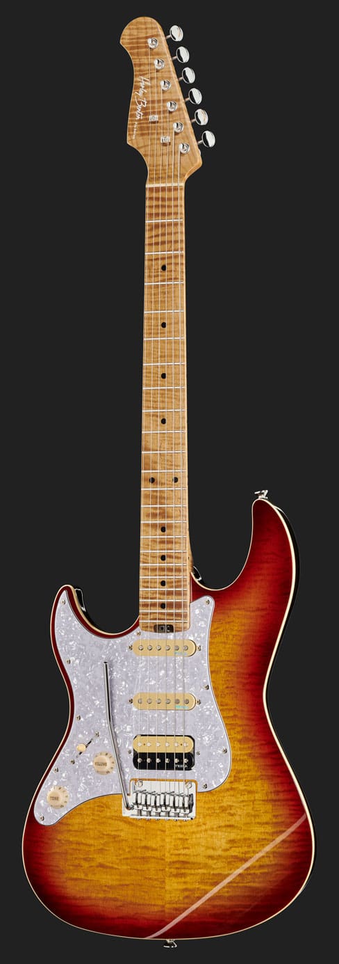 ST-Modern Plus MN HSS LH Flame Bengal Burst - Harley Benton
