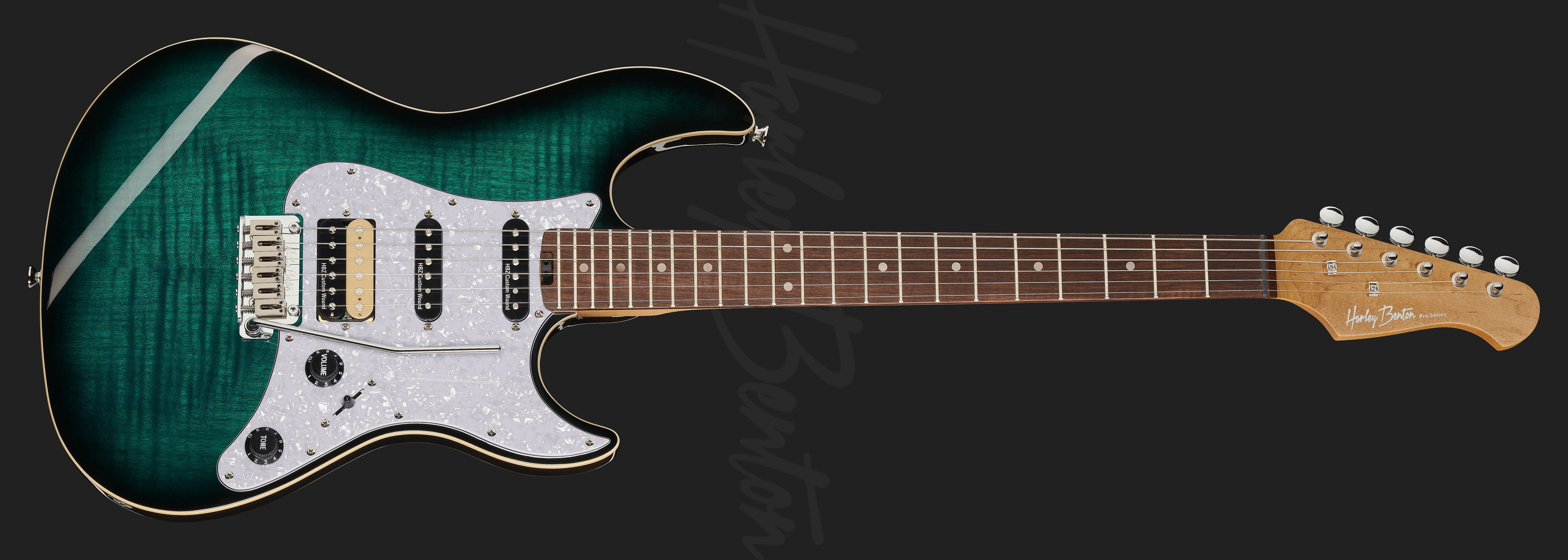 ST-Modern HSS Flame Blue Burst - Harley Benton