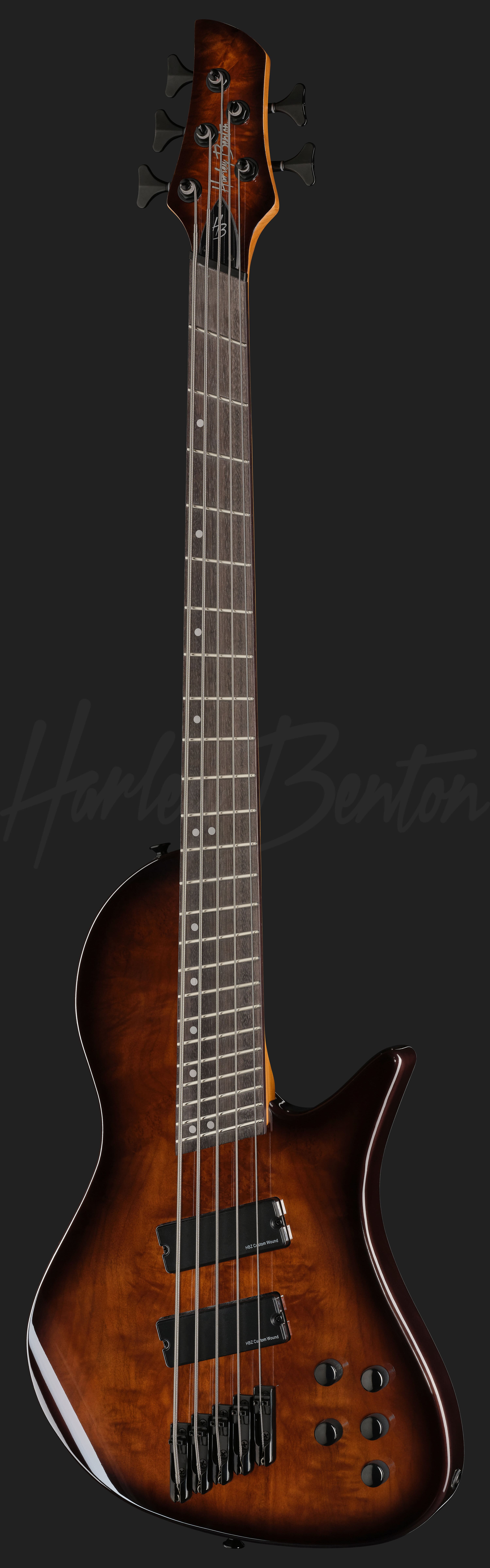 ギター 's effects BOR MSB-5 Black Flame Burl - Harley Benton