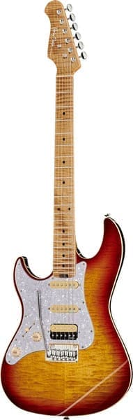 ST-Modern Plus MN HSS LH Flame Bengal Burst - Harley Benton